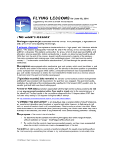 FLYING LESSONS for June 19, 2014