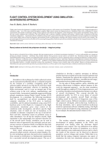 FLIGHT CONTROL SYSTEM DEVELOPMENT USING SIMULATION