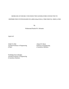 Modeling of Doubly-Fed Induction Generators Connected - Opal-RT