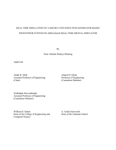 Real-time simulation of a doubly-fed induction generator based wind