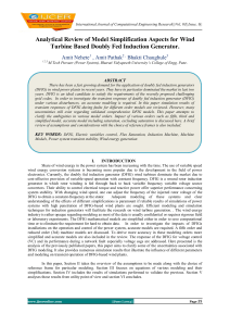 Analytical Review of Model Simplification Aspects for Wind