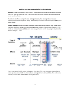 Ionizing and Non-Ionizing Radiation Study Guide