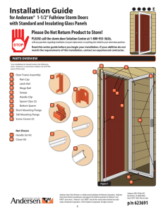 Installation Guide english - Storm Doors at The Home Depot