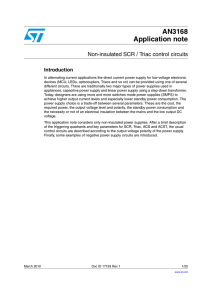 Non-insulated SCR / Triac control circuits