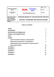 PROCESS DESIGN OF COOLING WATER CIRCUITS (PROJECT