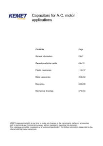 Capacitors for AC motor applications
