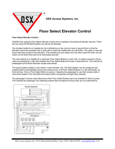 Floor Select Elevator Control