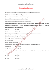 Alternating Currents - Sakshieducation.com