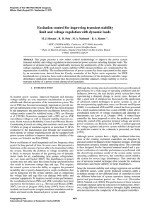 Excitation Control for Improving Transient Stability Limit and Voltage