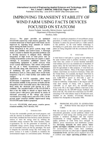 improving transient stability of wind farm using facts devices