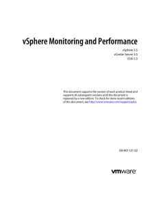 vSphere Monitoring and Performance