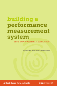 Building a Performance Measurement System