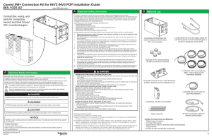 Conext XW+ Connection Kit for INV2 INV3 PDP Installation Guide