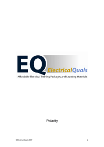 Polarity - Electrical Exams