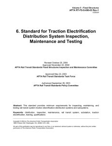 6. Standard for Traction Electrification Distribution System Inspection