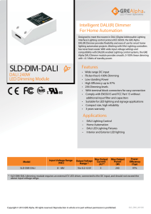 SLD-DIM-DALI - GRE Alpha® Electronics