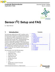 AN4481, Sensor I2C Setup and FAQ