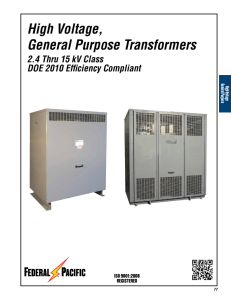 High Voltage, General Purpose Transformers