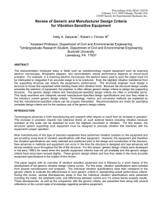 Review of Generic and Manufacturer Design Criteria for Vibration