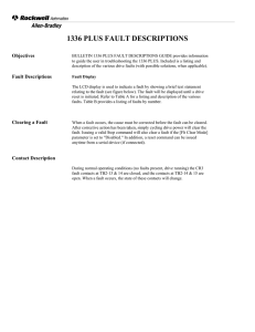 1336 PLUS FAULT DESCRIPTIONS