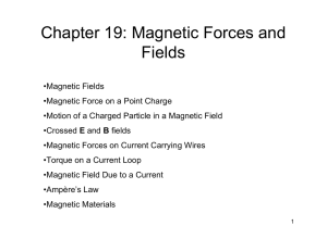 Chapter 19: Magnetic Forces and Fields