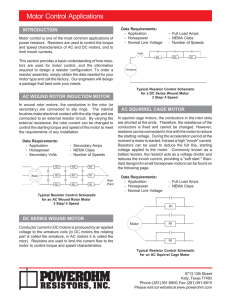 Motor Control - Powerohm Resistors, Inc.