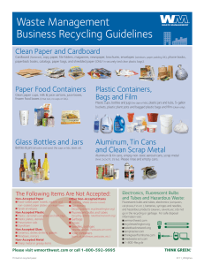 Waste Management Business Recycling Guidelines