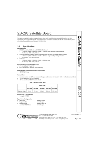 SB-293 Satellite Board SB-293 Quick Start Guide