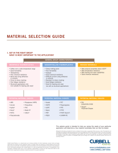 Plastic Material Selection Guide (at Curbell Plastics)