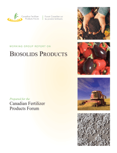 biosolids products - Fertilizer Canada