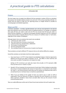 A practical guide to FTE calculations