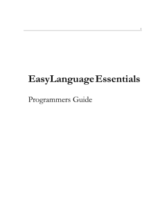 EasyLanguage Essentials