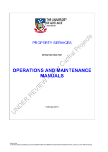 operations and maintenance manuals