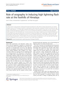 Role of orography in inducing high lightning flash rate at the foothills