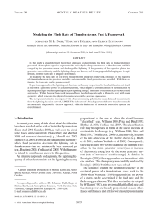 Modeling the Flash Rate of Thunderstorms. Part I: Framework