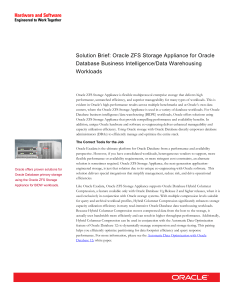 Solution Brief: Oracle ZFS Storage Appliance for Oracle Database