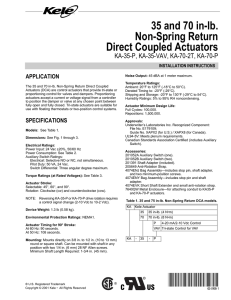 KA-35, KA-70 Installation Instructions