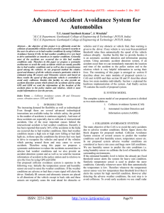 Advanced Accident Avoidance System for Automobiles