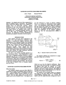 Bandpass Adaptive Pole-Zero Filtering
