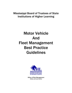 Motor Vehicle And Fleet Management Best Practice Guidelines