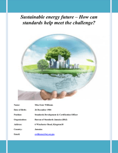 Sustainable energy future – How can standards help meet the