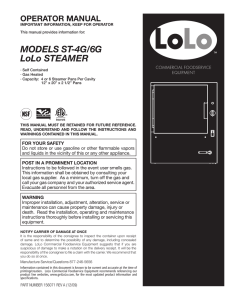 MODELS ST-4G/6G LoLo STEAMER