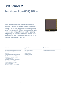 Red, Green, Blue (RGB) SiPMs