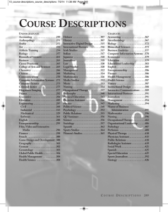 Course Descriptions - Quinnipiac University
