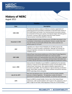 History of NERC