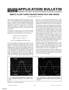 Simple Filter Turns Square Waves into Sine