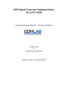 DSP Signal Generator Implementation On C6713 DSK