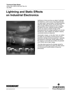 Lightning and Static Effects on Industrial Electronics