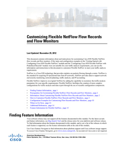 Customizing Flexible NetFlow Flow Records and Flow Monitors