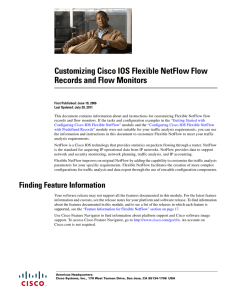 Customizing Cisco IOS Flexible NetFlow Flow Records and Flow